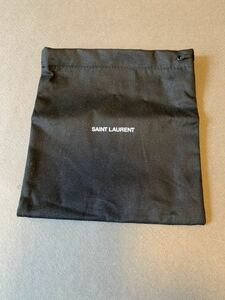 正規 未使用 Saint Laurent Paris サンローランパリ 付属品 小物入れ 巾着袋 保存袋 黒 サイズ 縦 16cm 横 15cm