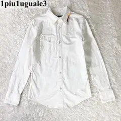 ✨️美品 1PIU1UGUALE3 レインボー デニムシャツ ダメージ加工 IV