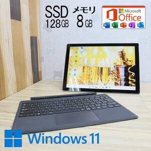 ★中古PC 高性能8世代4コアi5！M.2 NVMeSSD128GB メモリ8GB★SURFACEPRO6 Core i5-8350U Webカメラ Win11 MS Office2019 H&B★P69909