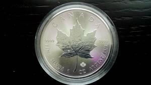メイプルリーフ銀貨　1オンス　カナダ　純銀　2021年