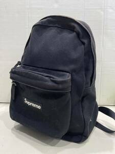 【supreme シュプリーム】 Canvas Backpack キャンバス バックパック ブラック リュック 無地 ストリート 2404oki k