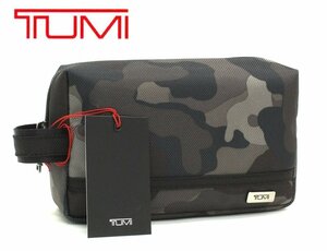 2.5万新品◆TUMI トゥミ◆カモフラ×黒 バリスティックナイロン クラッチマルチポーチ 小物入れ １円