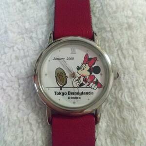 珍品 化粧をするミニーマウス 日本製 東京ディズニーランド 腕時計