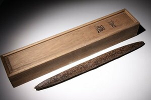 ☆寒椿☆沈香　全長約36.5cm　重量約176ｇ　(検)伽羅 香木 唐物 中国美術 古玩 古美術品