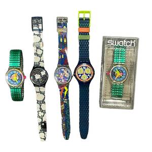 【ジャンク品】SWATCH スウォッチ 腕時計 クォーツ まとめ 5本セット 不動品 メンズ レディース腕時計 L64553RD