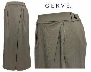 GERVE ジェルベ　清涼　ラップ風　ワイドパンツ　キュロット　カーキ　size40　9号　M