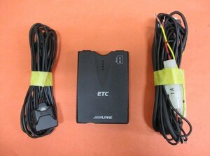 ▼普通車外し [レターパックプラス発送] アルパイン/デンソー アンテナ分離型ETC 【HCE-B053】DIU-5410 カード有効期限通知タイプ 中古品