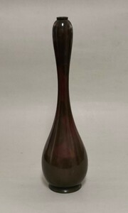 時代物　古銅　斑紫銅　瓢型 瓶　