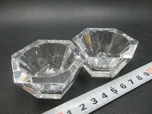 D1399 バカラ ソルトセラー ペア クリスタルガラス ソルト＆ペッパー ソルトディッシュ Baccarat