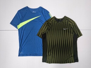 7．2点 NIKE ナイキ DRI-FIT 速乾 ビックスウォッシュ 半袖Tシャツ メッシュシャツ トレーニングウェア メンズM.L x410