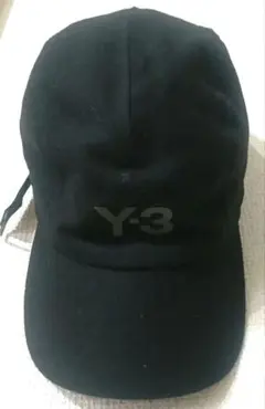 Y-3ロゴ ヨウジヤマモト yohjiyamamoto 黒キャップ帽子
