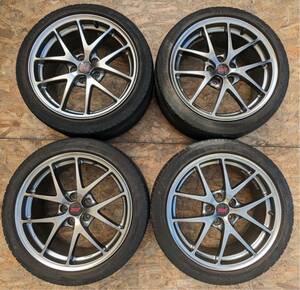 【良品！】スバル WRX STI 純正 BBS ホイール 4本セット 18インチ 8.5J ＋55 PCD114.3 WRX S4 VAB GVB GRB フォレスター レヴォーグ 