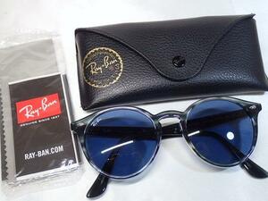 5122[A]美品♪ケース・クロス付き!!【Ray-Ban◆レイバン】サングラス/アジアンフィット/ブルー系レンズ/RB2180-F 6432/80 51□20 150 3N