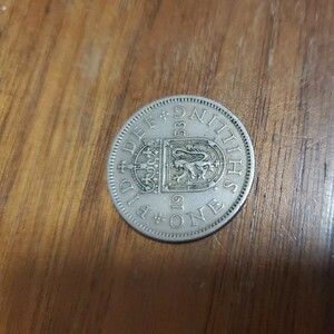 イギリス 1シリング白銅貨 1953 エリザベス2世