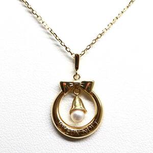 MIKIMOTO(ミキモト)《K18 アコヤ本真珠ネックレス》A 約5.1g 約37.5cm necklace jewelry ジュエリー EC9/ED0