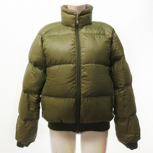 モンクレール MONCLER 70s～80s ヴィンテージ リバーシブルダウンジャケット アシックス期 玉虫色 グリーン SWQ-796 レディース