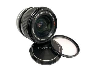 1234-1336　☆ 美品 稼働品 ☆ Canon キャノン 単焦点レンズ CANON LENS FD 24㎜ 1:2.8 S.S.C. 一眼レフ マニュアルフォーカス ほか付属品