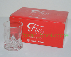 Sasaki Glass（佐々木硝子）／コーヒーグラス・6角カットタンブラー-Fluss 6個セット-／管XPMQ
