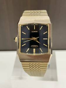 AUREOLE オレオール SW-E214クォーツ 腕時計 レディース　ゴールド　ブラック文字盤