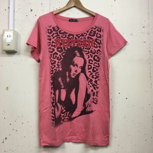 HYSTERIC GLAMOUR ヒステリックグラマー ヒョウ柄 ガールプリント tシャツ ワンピース ピンク Tee カットソー トップス 