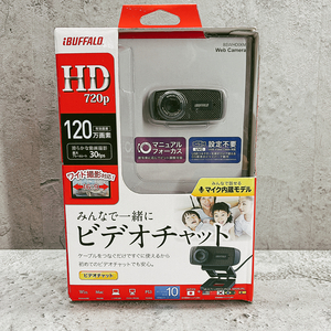 新品未開封　BUFFALO　Webカメラ　BSWHD06M　ブラック　ワイド撮影対応　HD720p　120万画素　マイク内蔵　マニュアルフォーカス