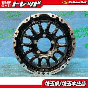 ジムニー 16インチ 新品 アルミホイール 4本セット TREAD VENES SUV M7BR 5.5J +22 5H 139.7 セミグロスブラック/リムポリッシュ