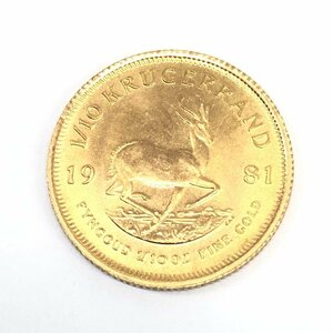 K22 南アフリカ クルーガーランド金貨 1/10oz 総重量3.4ｇ【CDAT7013】