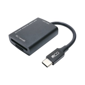 SDカードリーダ・ライタ USB-TYPE-C ミヨシ MCO USR-CSD1/BK ブラック USB3.2Gen1対応 SDカード・microSDカード同時使用可能