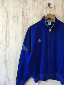 440☆【80s 90s ヴィンテージ トラックジャケット】adidas アディダス ジャージ 青 O