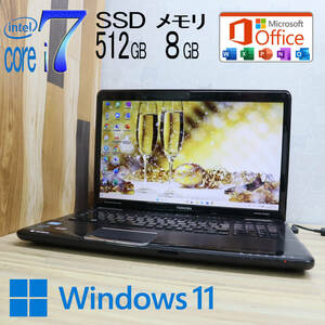 ★中古PC 最上級4コアi7！新品SSD512GB メモリ8GB★T571/W Core i7-2670QM Webカメラ Win11 MS Office2019 Home&Business★P71003