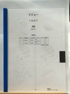 プジョー　1007（A8#）H18.3～　パーツガイド’20 　部品価格 料金 見積り