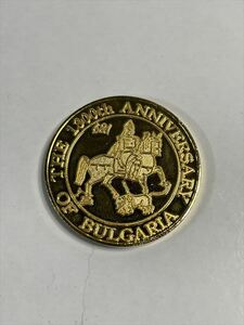 ブルガリア建国1300年公式記念メダル BULGARIA 1300th ANNIVERSARY ゴールドカラーメダル