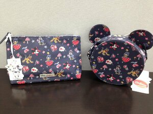 ◇ディズニー Cath kidson キャスキッドソン 2点 ポーチ バッグ ミッキー＆フレンズ 2X93 【60】