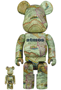 BE@RBRICK atmos AGED MAP 100％ & 400％ ベアブリック アトモス 新品即決 国内正規 送料無料