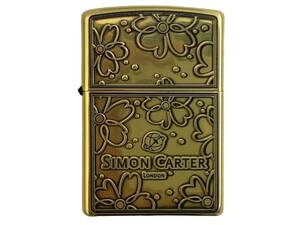 zippo (ジッポー) 2014年製 SIMON CARTER サイモン・カーター ロンドン オイルライター 花柄 タウン＆カントリー ゴールド 雑貨/004