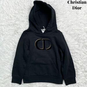 【新品】Baby Dior Christian Dior クリスチャン ディオール ロゴ パーカー フーディ ブラック 6 タグ付 箱付