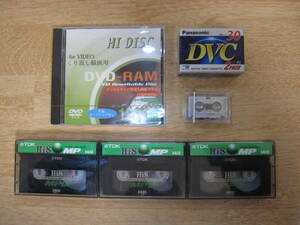 記録媒体 ☆ DVC ビデオカセットテープ ＆ Hi8 ビデオカセットテープ ＆ DVD-RAM ＆ KENWOOD マイクロカセットテープ ☆ 保管品