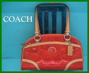 COACH ハンドバッグ赤F20065