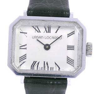 Uruban Locarno ウルバンロカルノ 腕時計 SS×レザー 手巻き レディース 白文字盤【41020205】中古