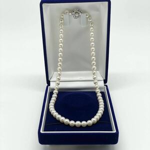 テリ強!! 美品 アコヤ真珠 ネックレス 6.0mm 約40cm アコヤパール ラウンド pearl necklace jewelry silver