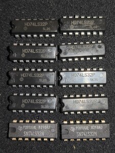 74LS32（10個セット） TTL IC　日立製8個、TI製２個