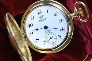 ☆皇室特別記念品 昭和天皇陛下歴代最長寿記念スイス製 ワテックス 17石　手巻懐中時計 永遠の御家宝