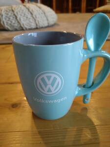 VW フォルクスワーゲン　スプーン付き　マグカップ　カップ　ティーカップ　コップ　キャンプ　車中泊　アウトドア