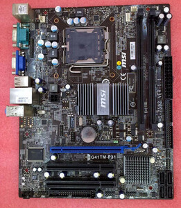 美品 MSI G41TM-P31 マザーボード Intel G41 LGA 775 Core 2 Quad,Core 2 Duo,Pentium E,Pentium D ATX DDR2