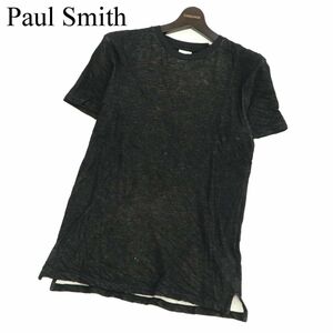 Paul Smith ポールスミス メインライン 春夏 半袖 クルーネック カットソー Tシャツ Sz.S　メンズ 黒 日本製　C3T03154_4#D