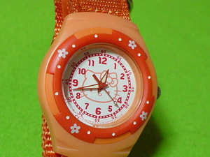 珍品　デザイン　HELLO　KITTY　女性用腕時計　オレンジ