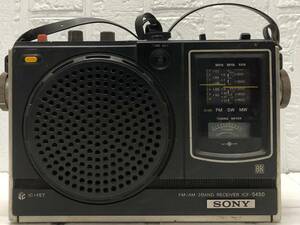 中古ジャンク品　SONY ICF-5450 FN-AM 3BAND RECEIVER 昭和レトロ　ラジオ　マニア　コレクション