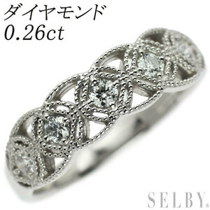 Pt950 ダイヤモンド リング 0.26ct 出品5週目 SELBY