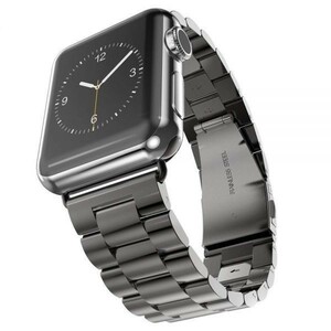 Apple Watch バンド 40mmと38mm 両方対応★アップルウォッチ ベルト 40ミリ 38ミリ 金属 ステンレス ベルト 時計 バンド 黒 ブラック 人気