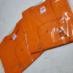 【公式】未開封　ゲゲゲの鬼太郎　ぬりかべ　妖怪キッズTシャツ 兄弟お揃いセット 110 130　姉妹　孫　プレゼント　ゲゲゲの謎　オレンジ